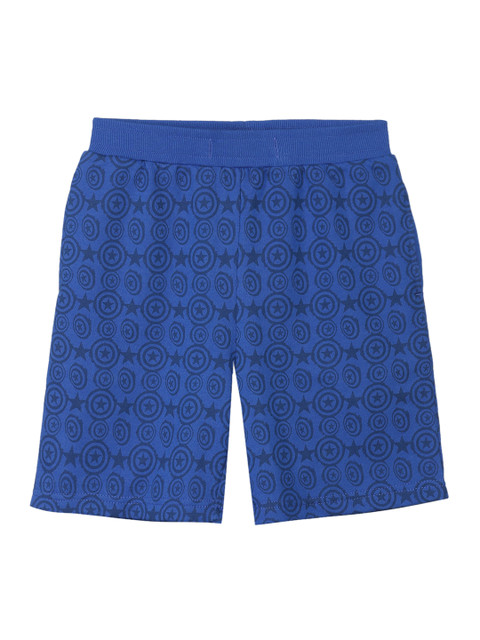 

Kids Ville Boys Blue Printed Regular Shorts