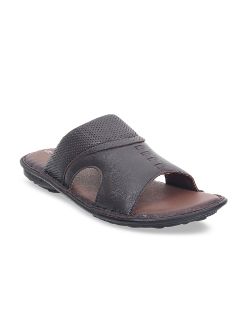

Vardhra Men Coffee Brown Leather Comfort Sandals