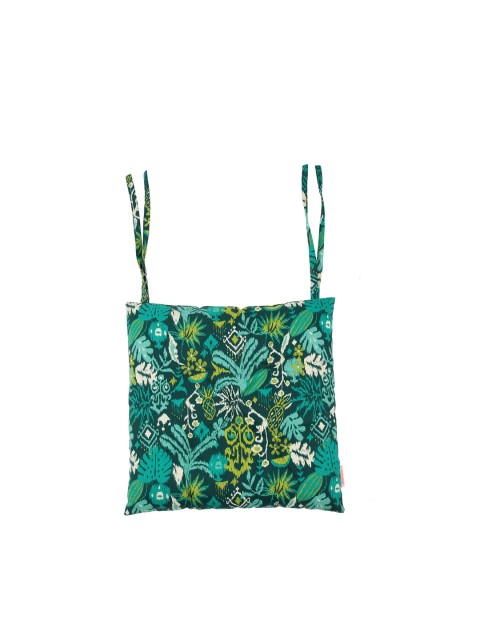 

Chumbak Green Printed Staying On Tropic Seat Cushion