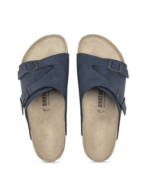 

Birkenstock Men Navy Blue Zrich Birko-Flor Regular Width Sandals