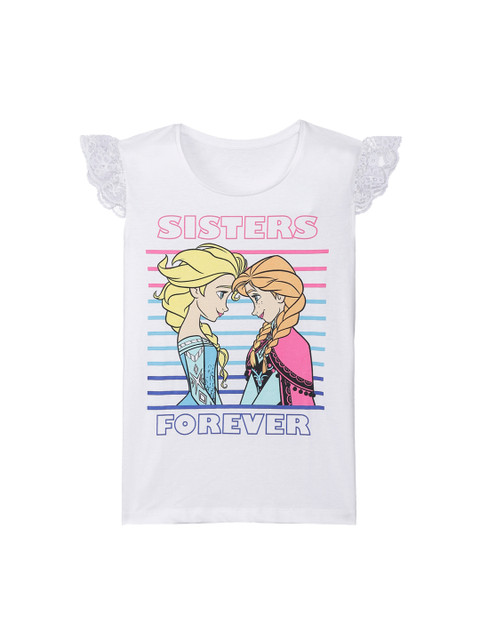 

Kids Ville Frozen featured White Tshirt for Girls