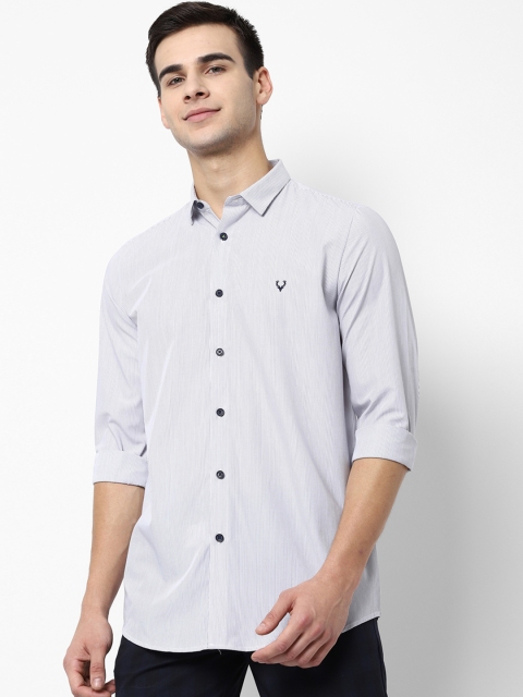 

Allen Solly Men White & Blue Slim Fit Striped Casual Shirt