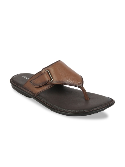

Vardhra Men Brown Solid Thong-Style Comfort Sandals