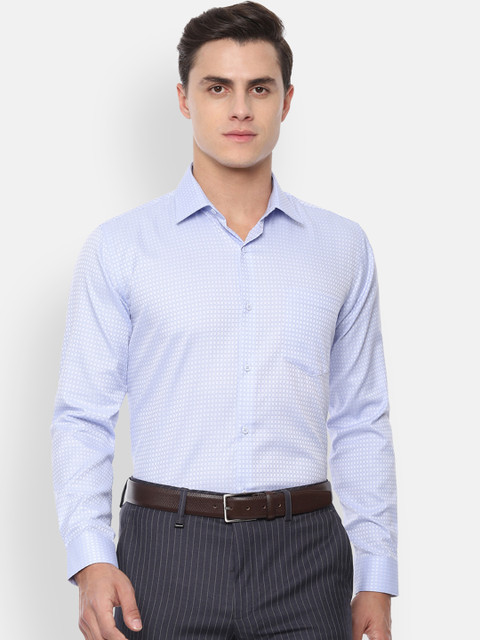 

Van Heusen Men Blue Slim Fit Printed Formal Shirt