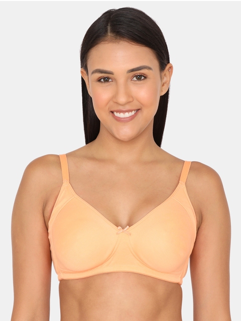 

Zivame Coral Orange Solid Non-Wired Non Padded Everyday Bra ZI1603FASHCORNG