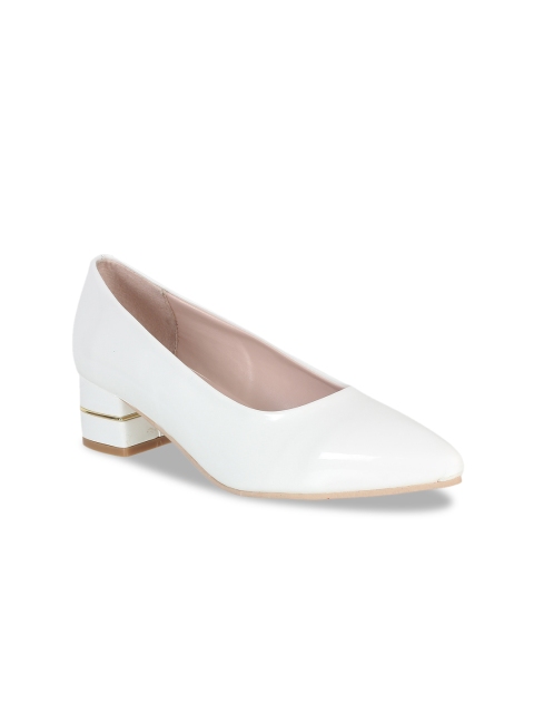 

Sherrif Shoes Women White Solid Pumps