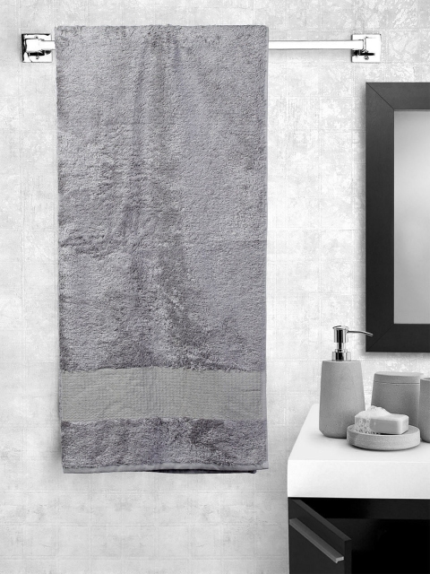 

Portico New York Unisex Set Of 4 Grey Solid Lagoon Bamboo 600 GSM Towel Set