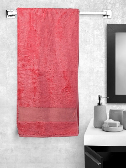

Portico New York Set of 4 Unisex Pink Solid 600 GSM Lagoon Bamboo Bath Towels
