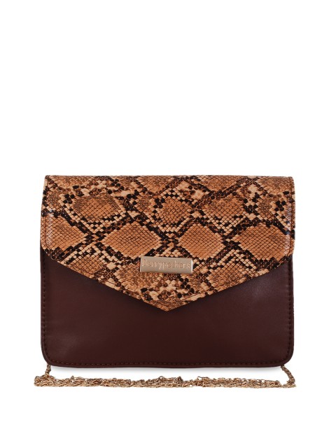

Berrypeckers Tan Brown Animal Printed Sling Bag