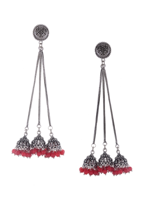 

Silvermerc Designs Red Diamond Shaped Drop Earrings