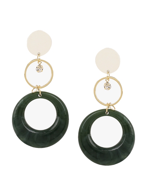 

SATCHEL Green & Off-White Spherical Drop Earrings