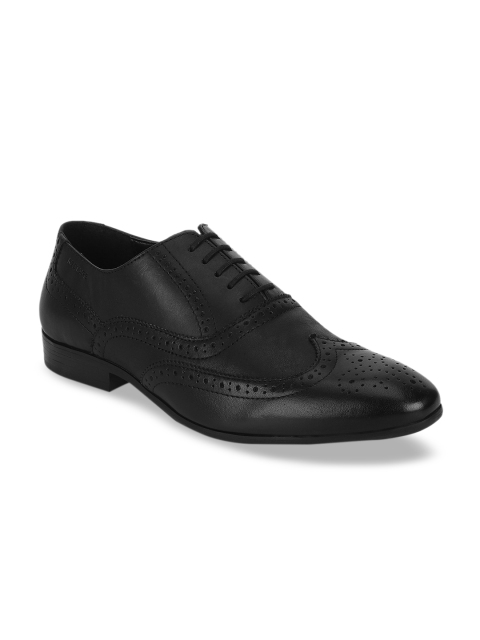 

Red Tape Men Black Textured Leather Formal Brogues