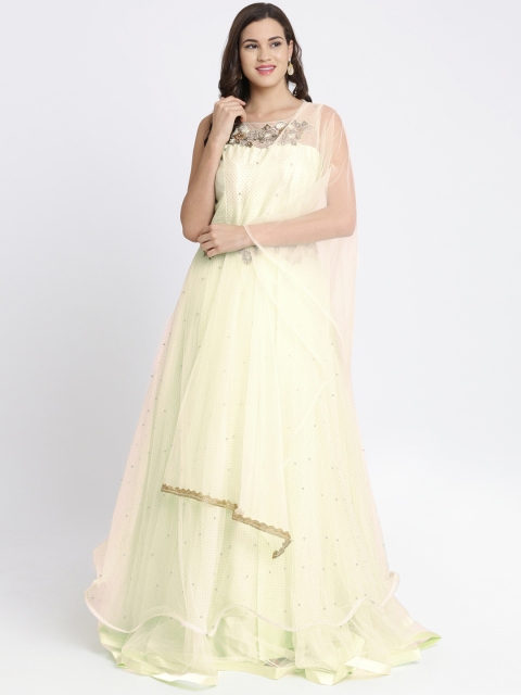 

Koskii Women Green Embellished A-Line Dress