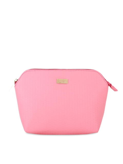

yelloe Women Pink Solid Travel Pouch