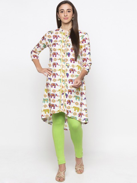 

Globus Women Multicoloured Printed A-Line Kurta, Multi