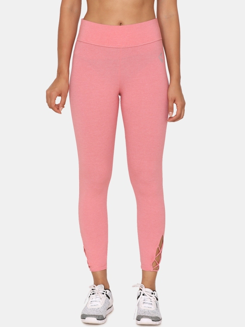 

Zelocity by Zivame Women Pink Solid Yoga Tights