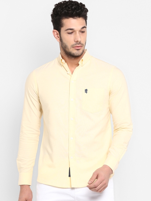 

Red Tape Men Yellow Regular Fit Solid Casual Shirt