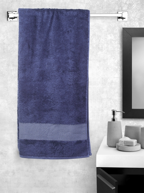 

Portico New York Unisex Pack of 4 Blue Solid Lagoon Bamboo 600 GSM Towels