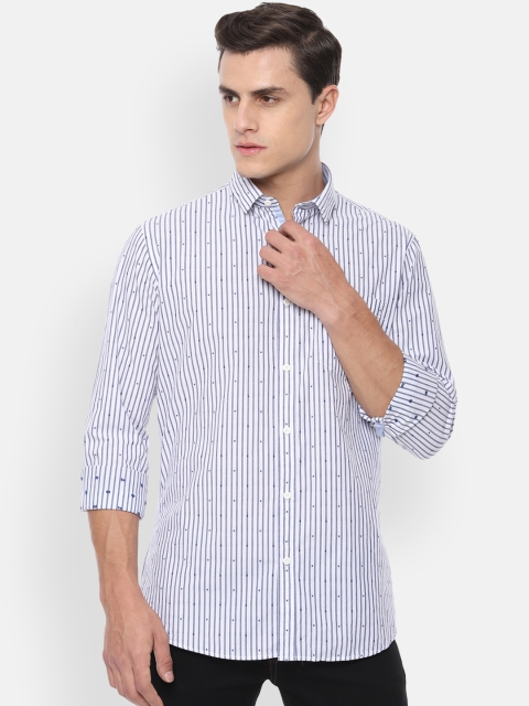 

Van Heusen Sport Men Blue Slim Fit Striped Casual Shirt