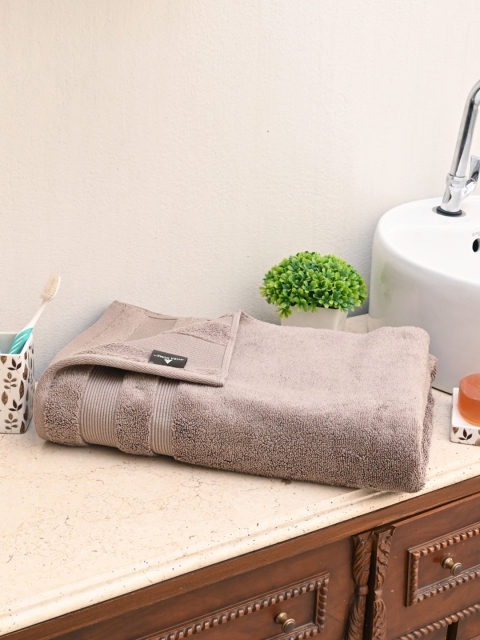 

Avira Home Unisex Brown Solid Double Corded Zero Twist 550GSM Bath Towel
