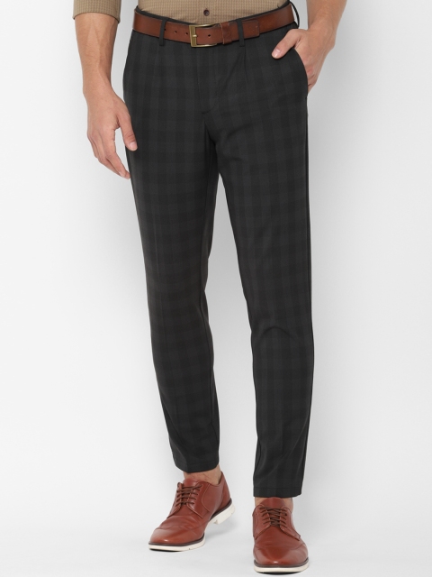 

Allen Solly Men Grey Slim Fit Checked Regular Trousers