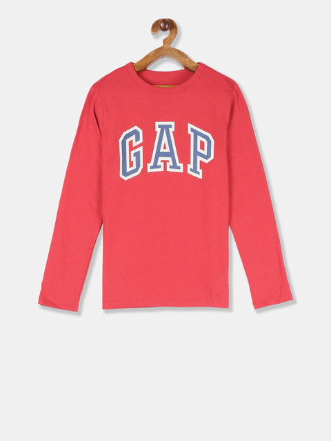 

GAP Boys Red & Blue Printed Round Neck T-shirt
