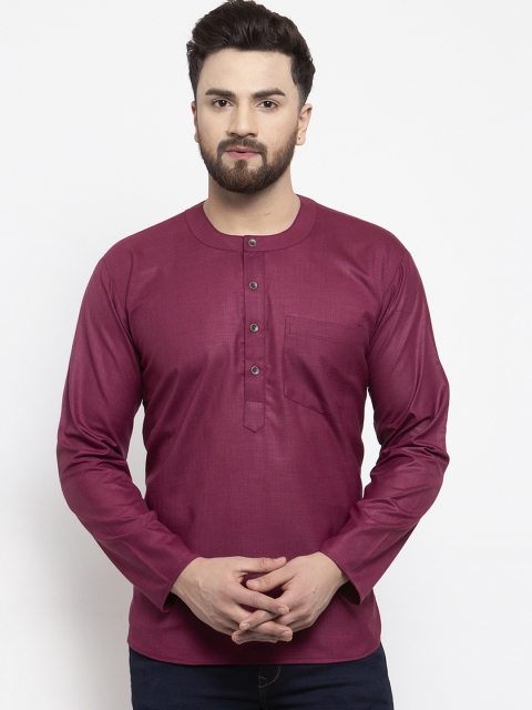 

Jompers Men Purple Straight Regular Fit Solid Casual Shirt