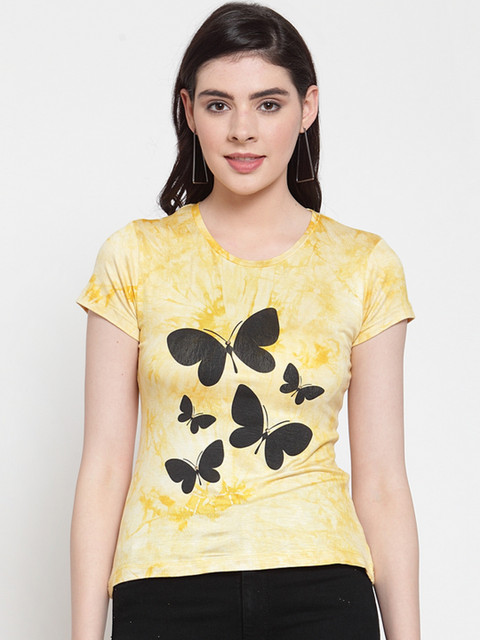 

armure Women Yellow Printed Top