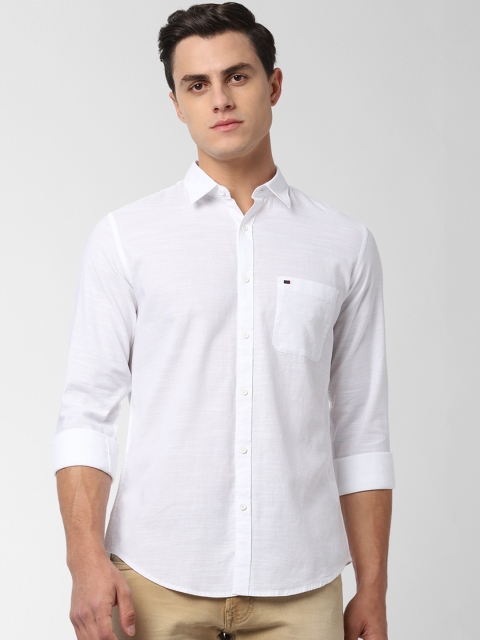 

Peter England Casuals Men White Slim Fit Solid Casual Shirt