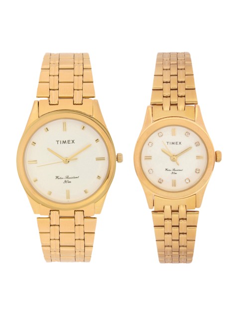 

Timex Unisex Silver-Toned Analogue Watch Gift Set TW00PR237