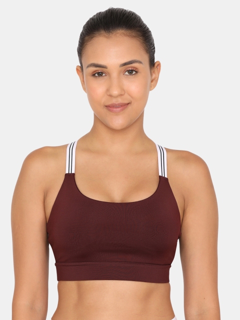 

Zelocity Brown Solid Non-Wired Lightly Padded Sports Bra ZC4494FASHPURPL