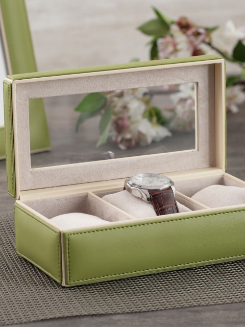 

Pure Home and Living Green & Cream 3 Part Watch Organiser