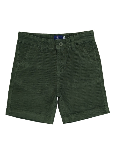 

KiddoPanti Boys Olive Green Solid Regular Shorts