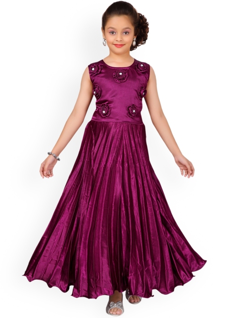 

Aarika Girls Purple Embellished Maxi Dress