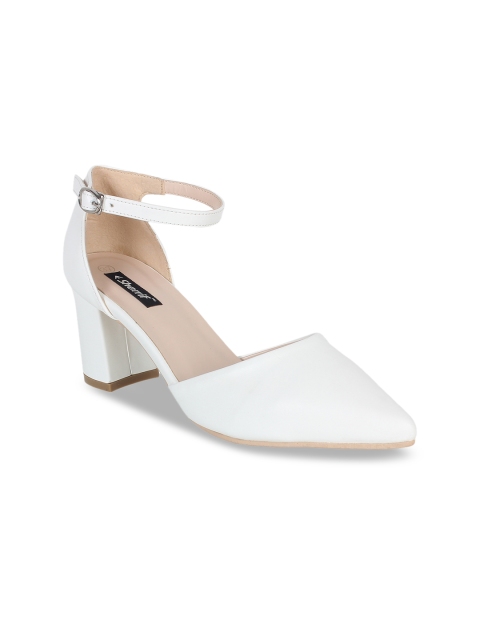 

Sherrif Shoes Women White Solid Pumps