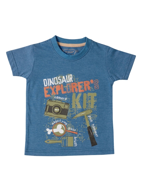 

Kid Studio Boys Blue Printed Round Neck T-shirt