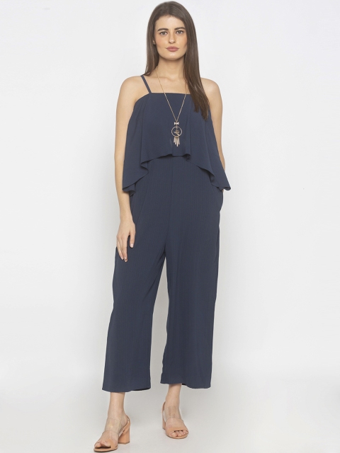 

Iti Women Blue Solid Basic Jumpsuit