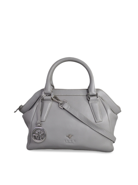 

ILEX Grey Solid Handheld Leather Bag
