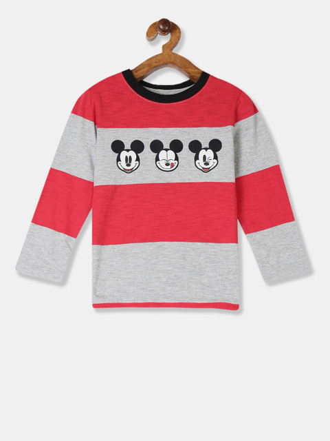 

GAP Boys Grey Striped Round Neck T-shirt