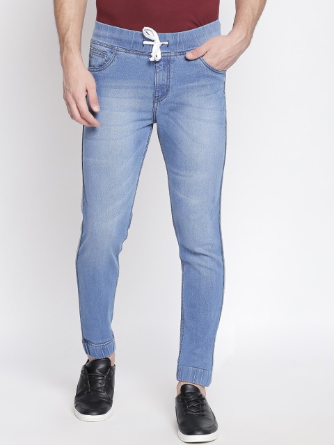 

High Star Men Blue Jogger Mid-Rise Clean Look Stretchable Jeans