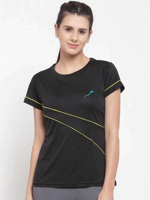 

Boston Club Women Black Solid Round Neck T-shirt