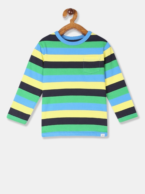 

GAP Boys Multicoloured Striped Round Neck T-shirt, Multi