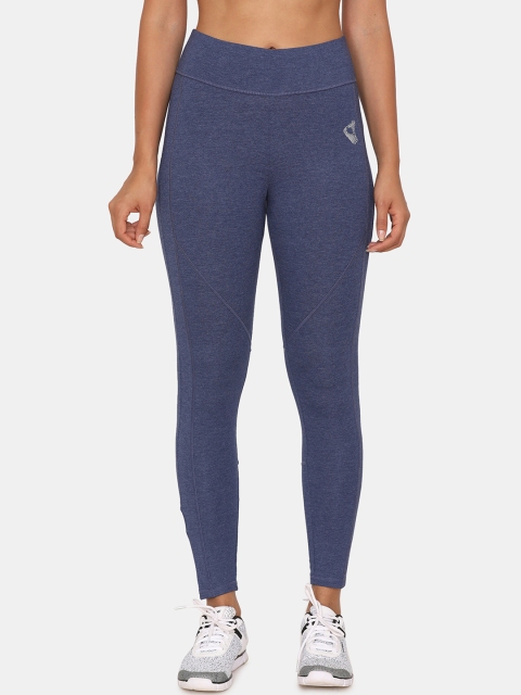 

Zelocity by Zivame Women Blue Solid Yoga Tights
