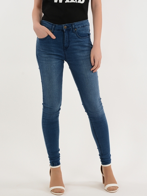 

Carrera Women Blue Skinny Fit Mid-Rise Clean Look Jeans