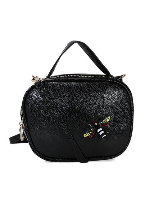 

Satchel Bags Black Textured Sling Bag