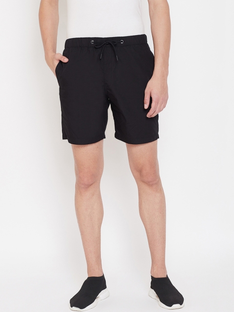 

Octave Men Black Solid Regular Fit Regular Shorts