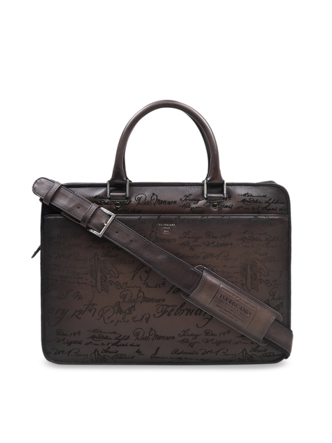 

Da Milano Men Grey & Brown Printed Laptop Bag