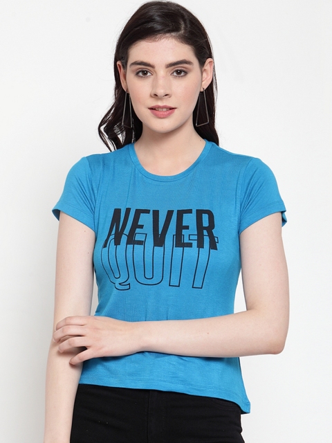 

armure Women Blue Printed Top