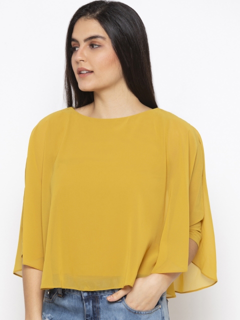 

Iti Women Yellow Solid A-Line Top