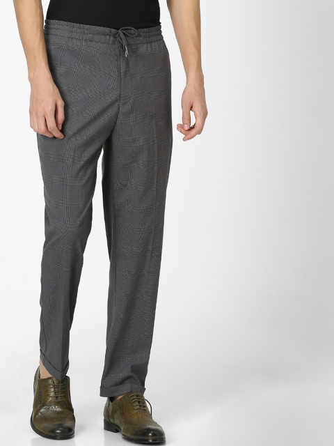 

Celio Men Grey Slim Fit Checked Regular Trousers